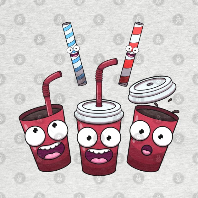Cute Soda And Straws by TheMaskedTooner
